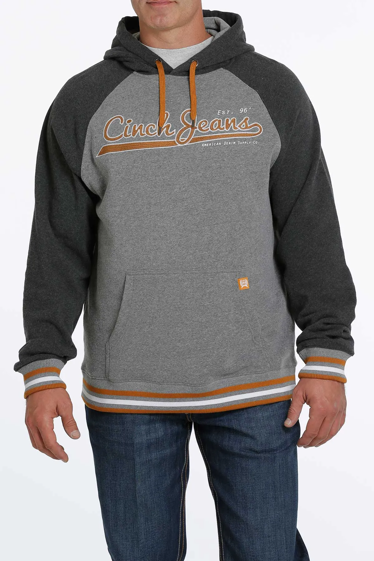 Cinch Men's Fleece Hoodie in Charcoal and Gray