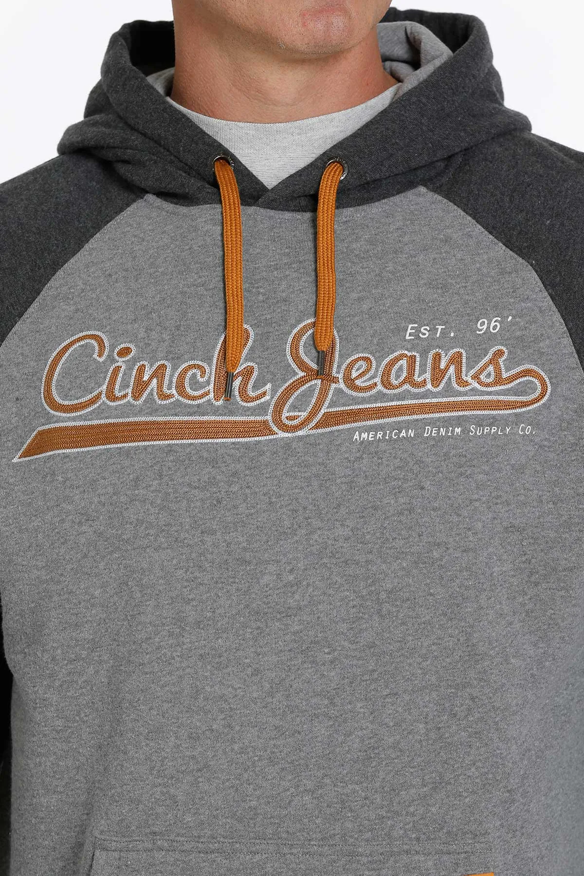 Cinch Men's Fleece Hoodie in Charcoal and Gray