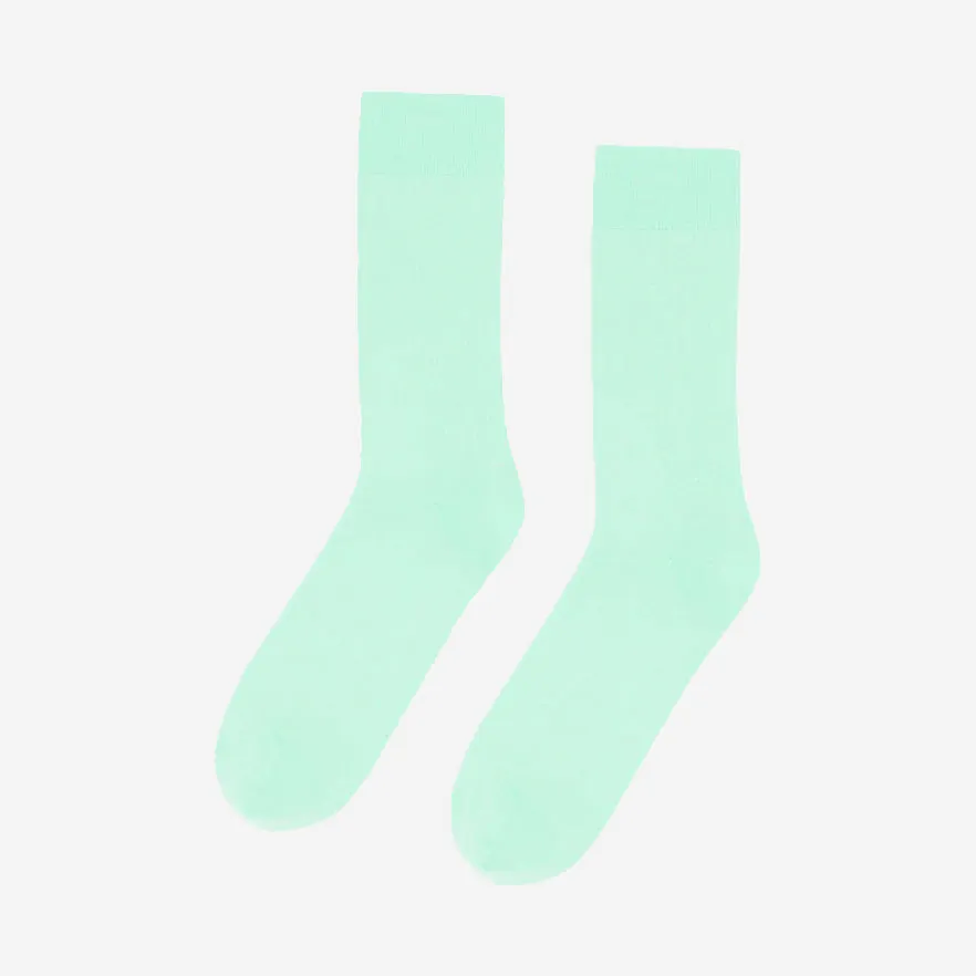 Classic Light Aqua Crew Socks