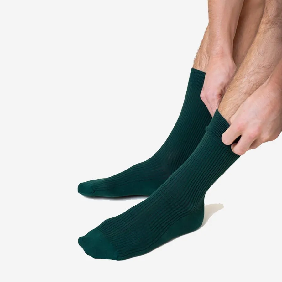 Classic Light Aqua Crew Socks