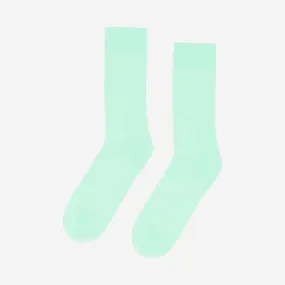 Classic Light Aqua Crew Socks