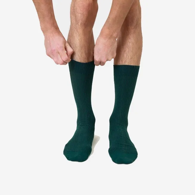 Classic Light Aqua Crew Socks