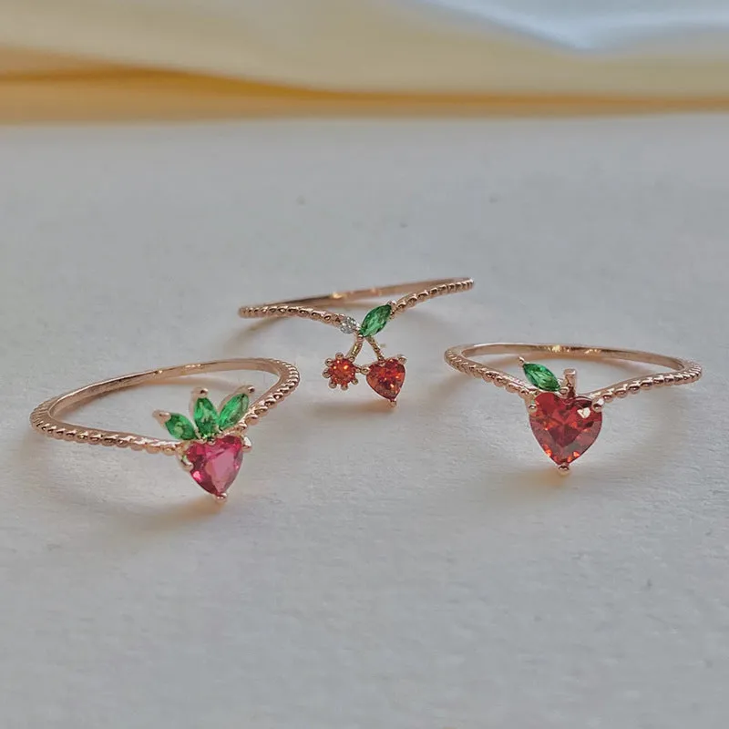 Fruit-themed Colorful Rings