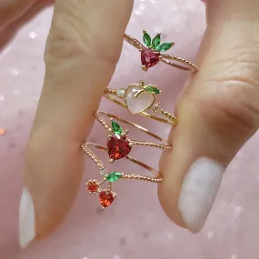 Fruit-themed Colorful Rings