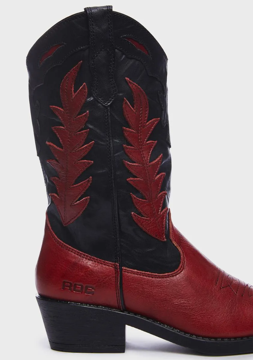 Cowboy Boots in Red India