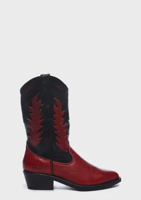 Cowboy Boots in Red India