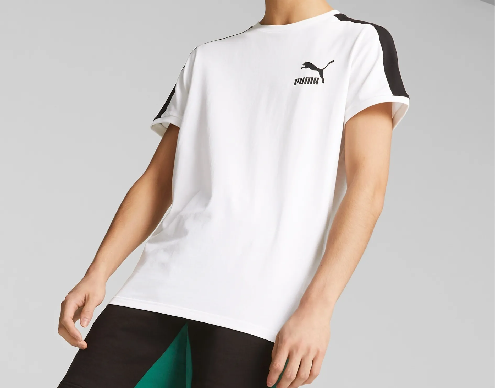 Cotton Crew Neck T-Shirts with Logo by PUMA