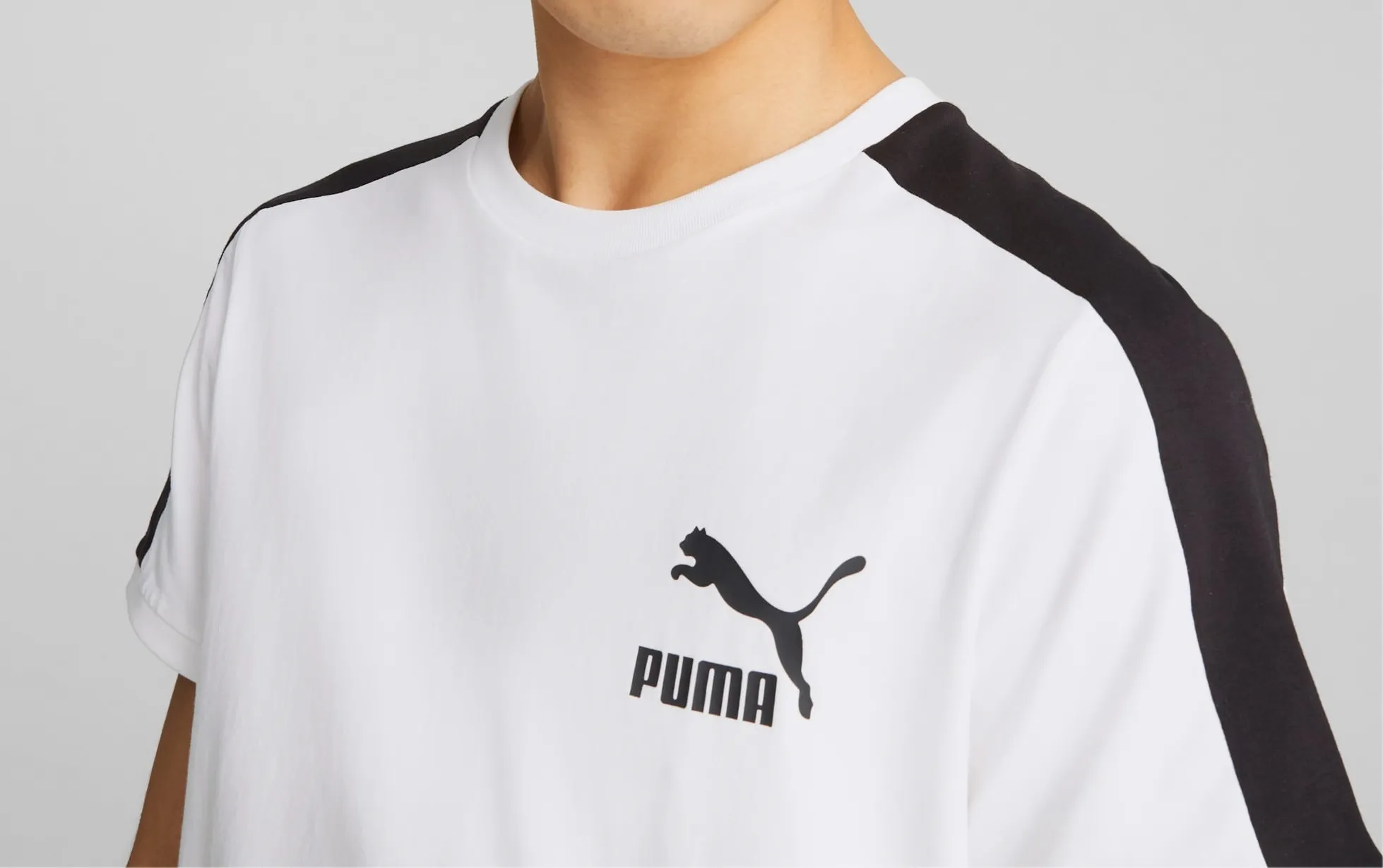 Cotton Crew Neck T-Shirts with Logo by PUMA