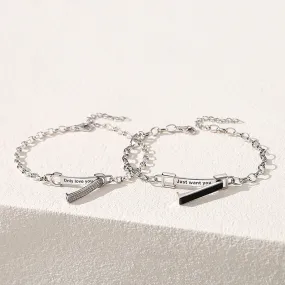 Couple Bracelets with Hidden Message