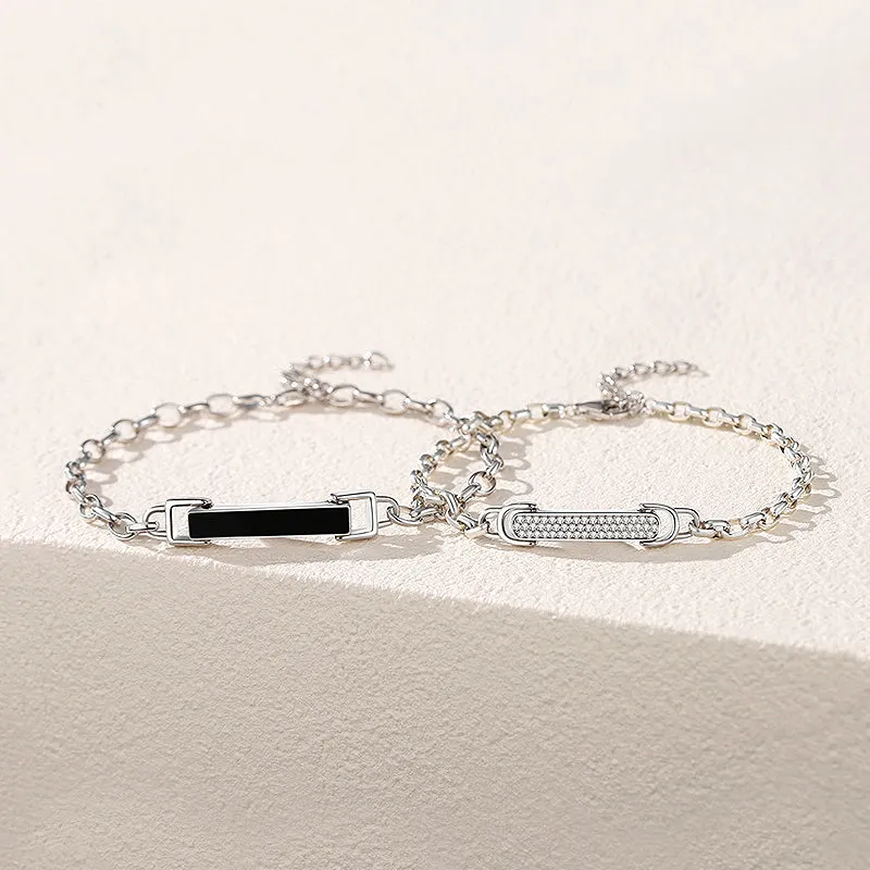 Couple Bracelets with Hidden Message