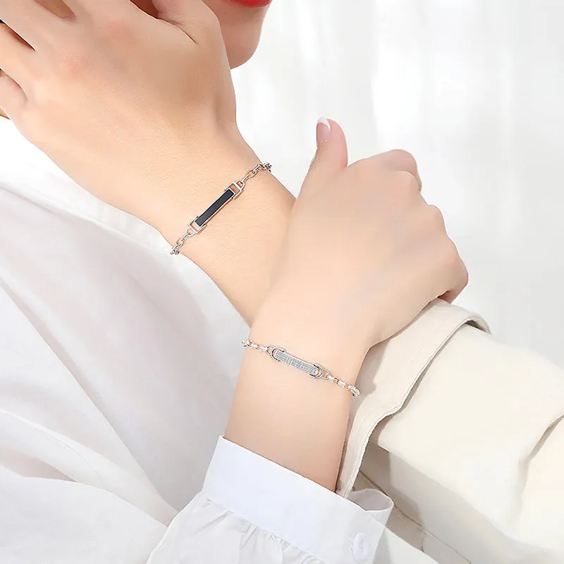 Couple Bracelets with Hidden Message