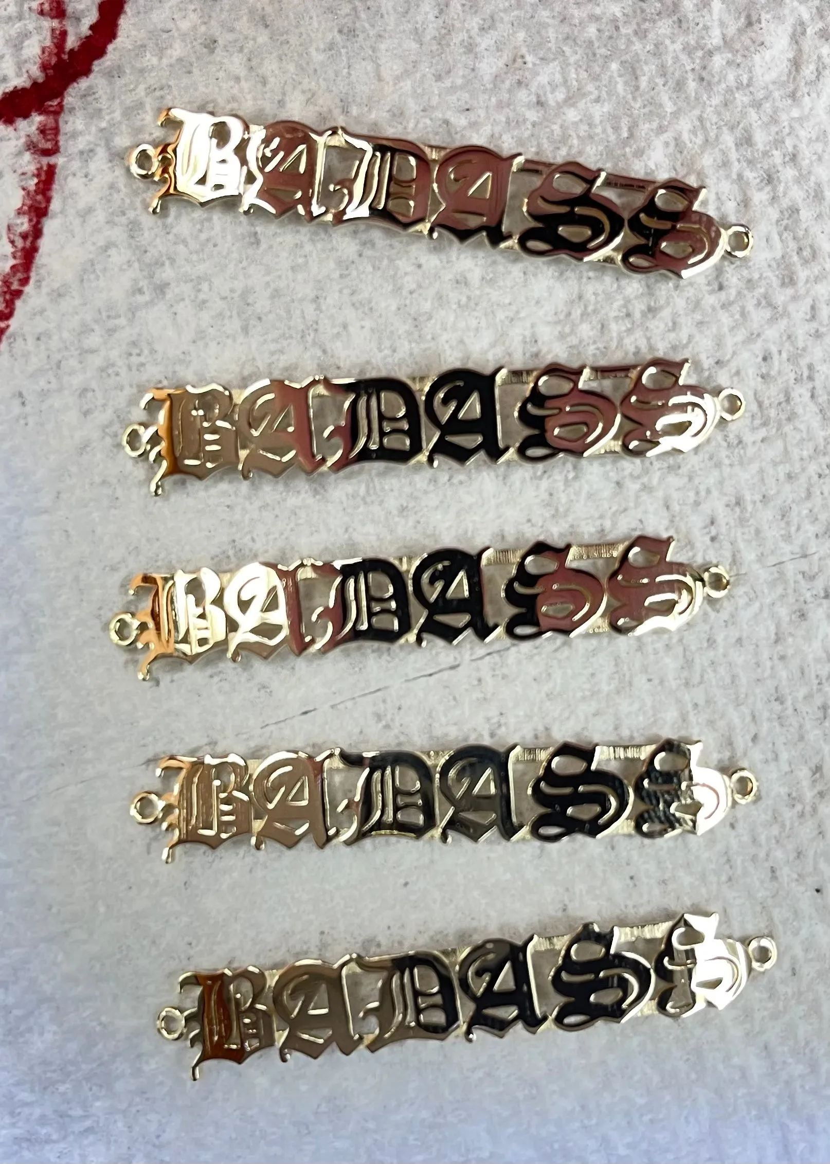 Custom Grateful Badass Nameplate Bracelets