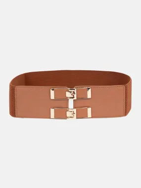 Twin Buckle Stretch Wide Belt