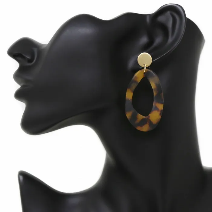 Drop Hoop Earrings Acetate