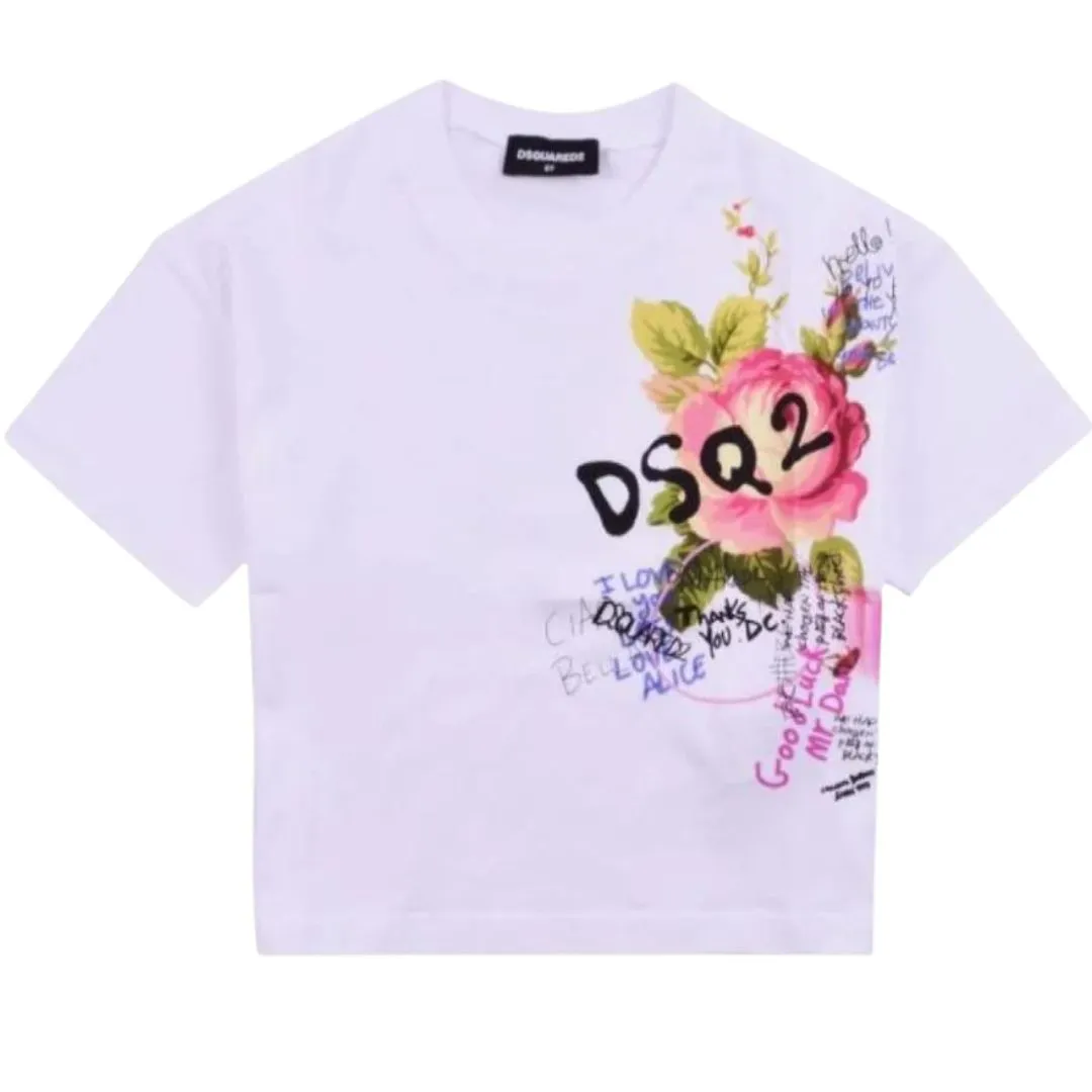 Dsquared2 Floral Tee White