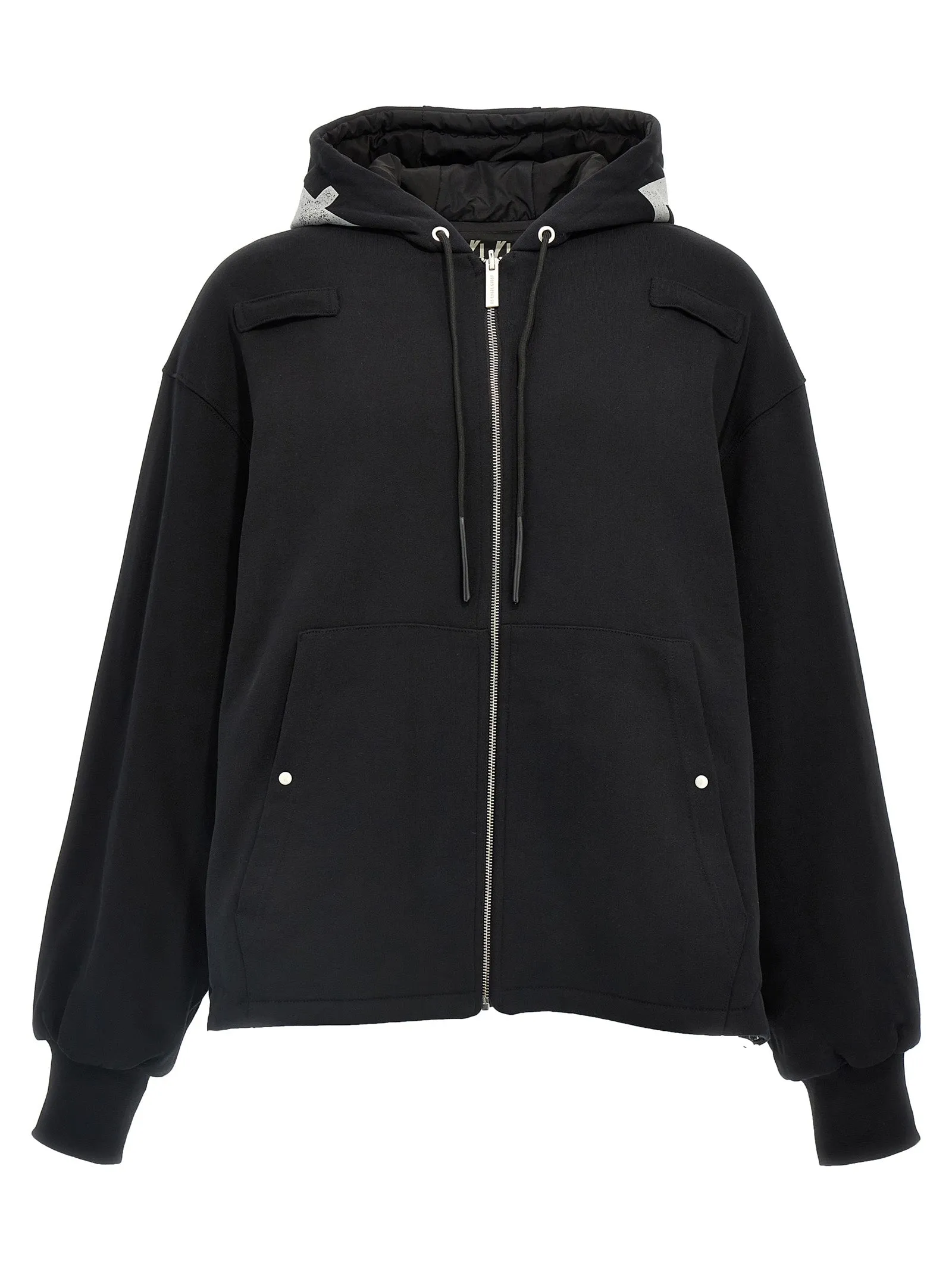 Black Casual Parka by Dying Sun