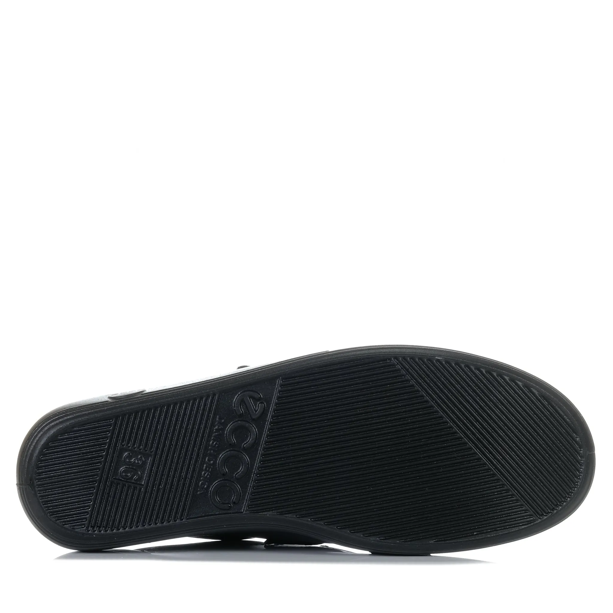 Comfortable Ecco Soft 2.0 206513 Velcro in Black Mono