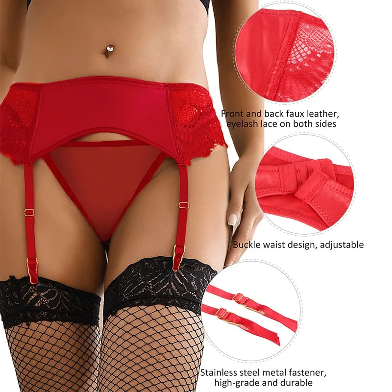 High Waist Lace Garter Belt Suspender Lingerie