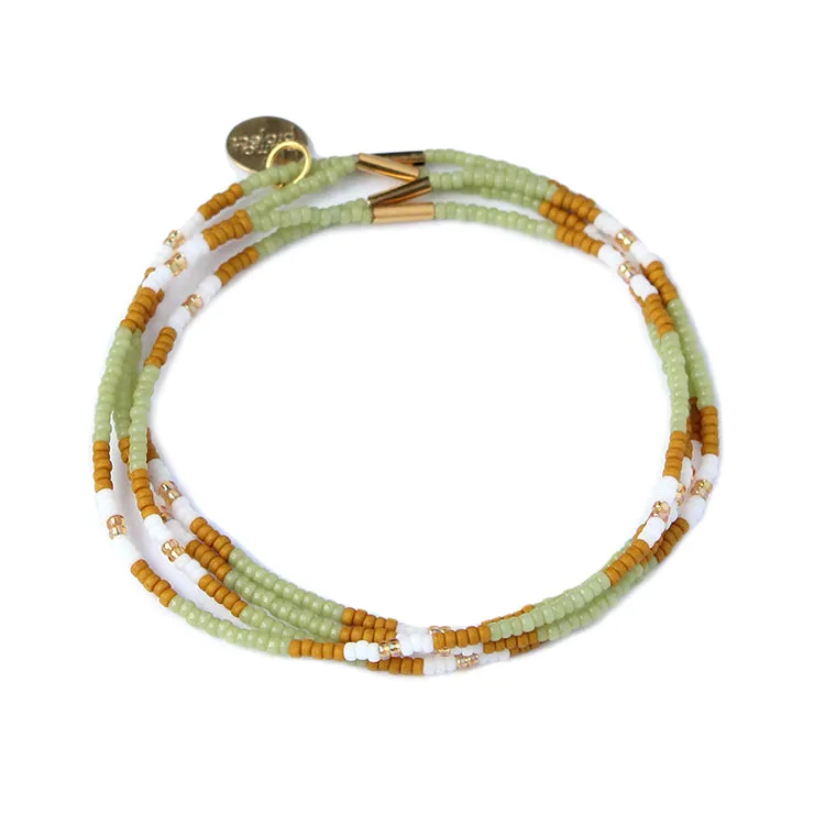 Eva Set of 4 Bracelets in Pistachio Color