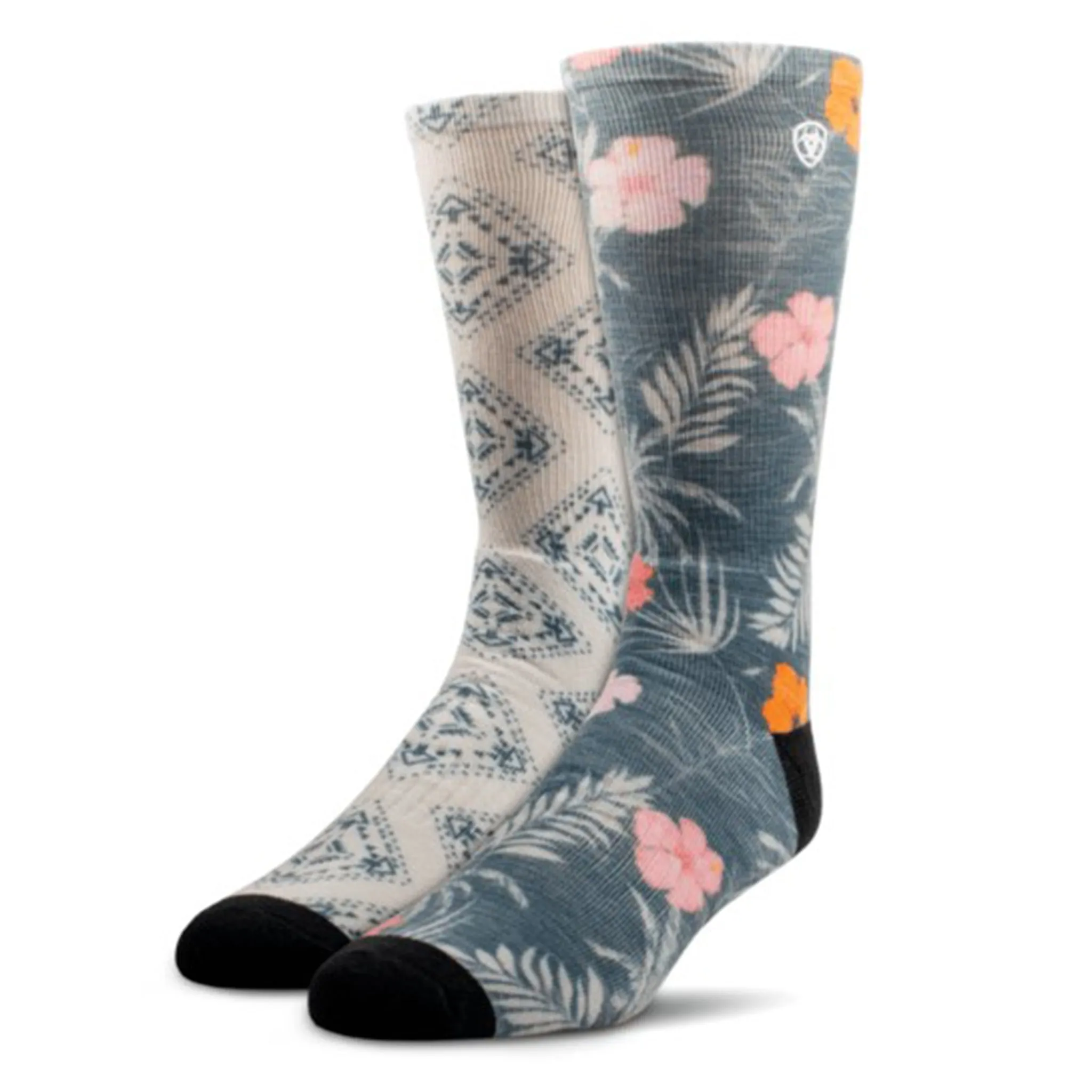 Ariat Women's Hibiscus Aztec Socks 2-Pack