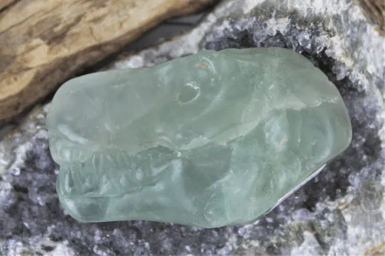 Fluorite T-Rex Carving