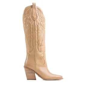 Fresh Camel High Cowgirl Boots