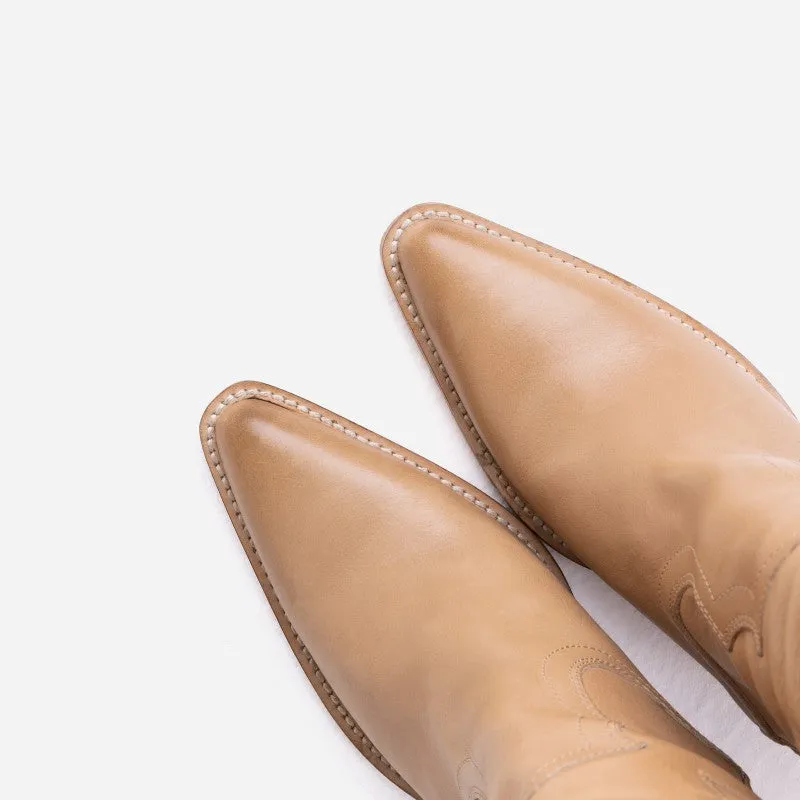 Fresh Camel High Cowgirl Boots