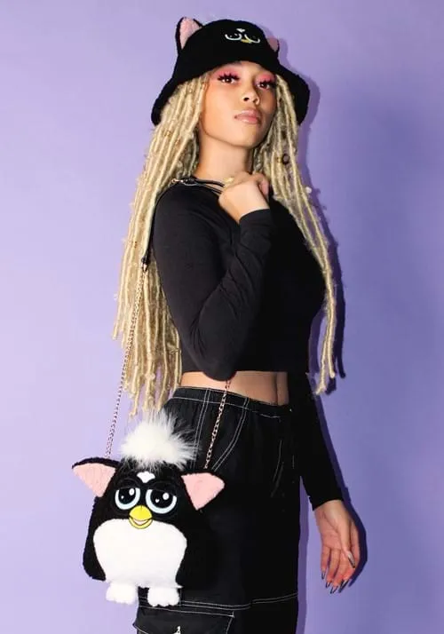 Furby Figural Black Crossbody Purse by Cakeworthy