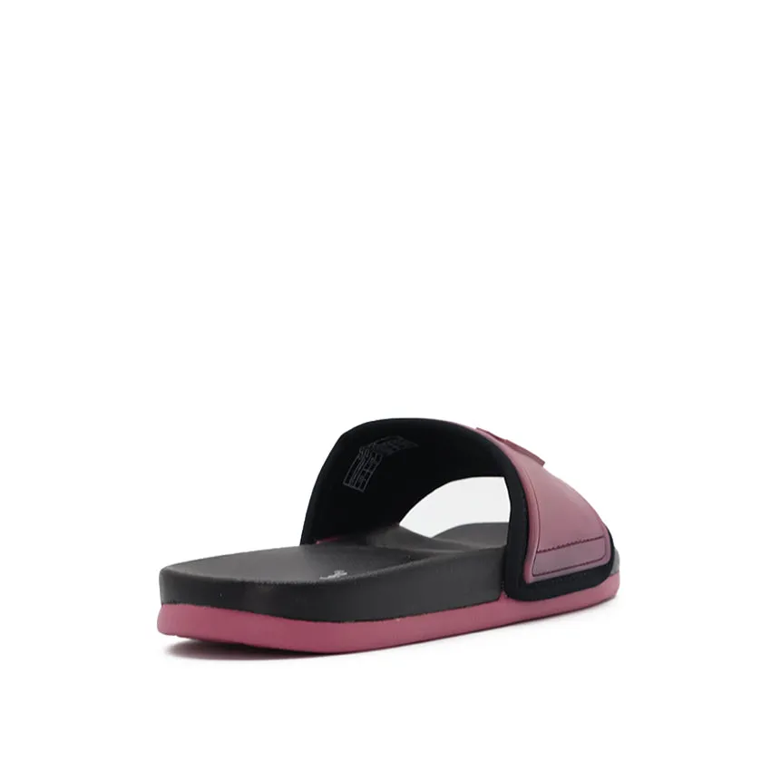 Neoprene Mauve Black Slide Sandals