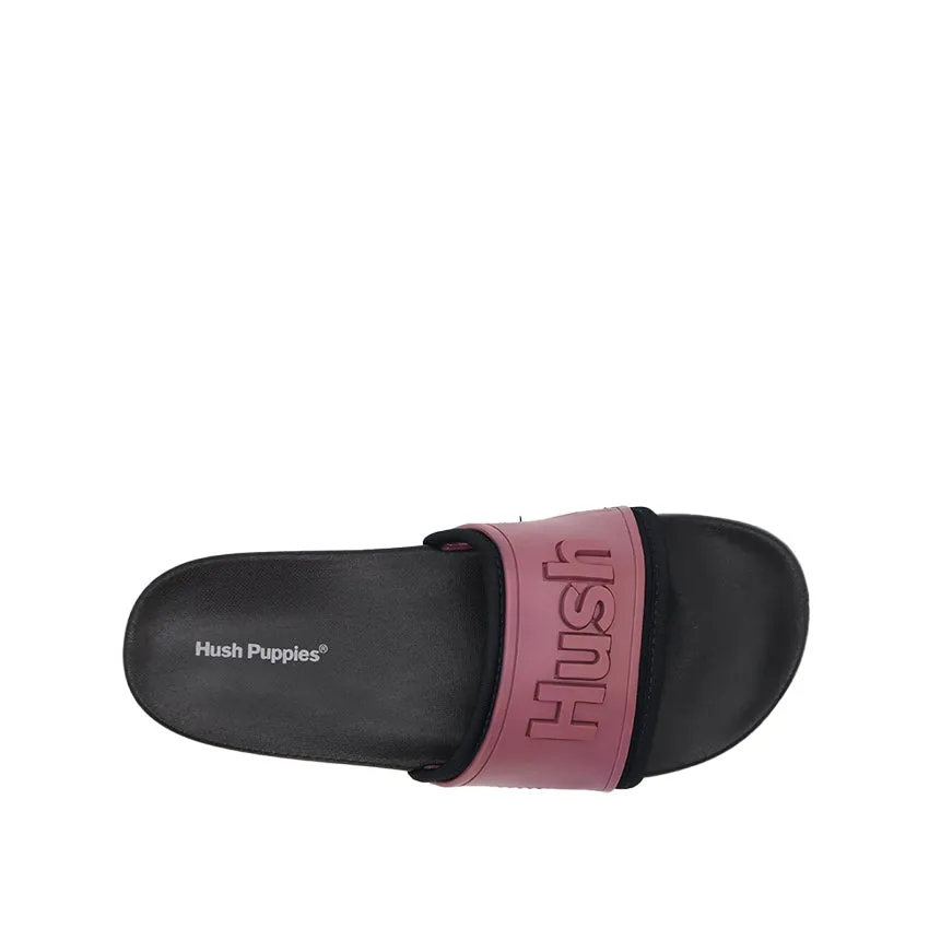 Neoprene Mauve Black Slide Sandals