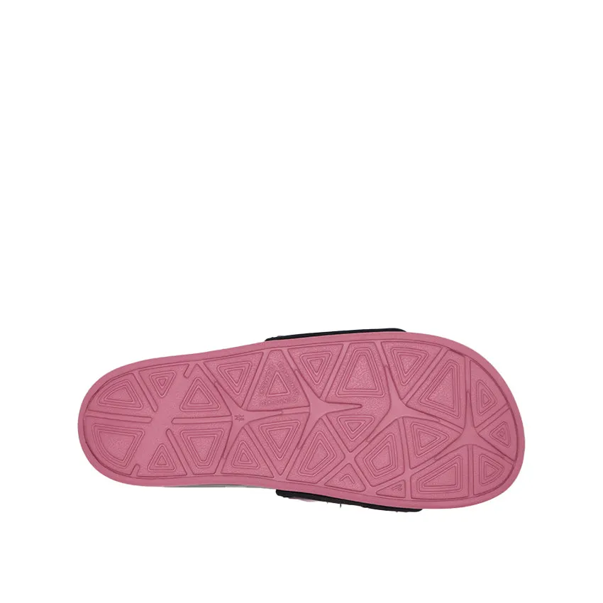 Neoprene Mauve Black Slide Sandals