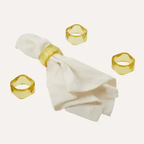 Gemstone Lemon Quartz Napkin Rings