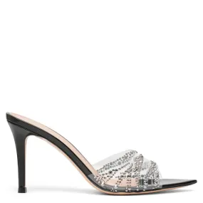 Gianvito Rossi Black Crystal PVC Mule Sandals