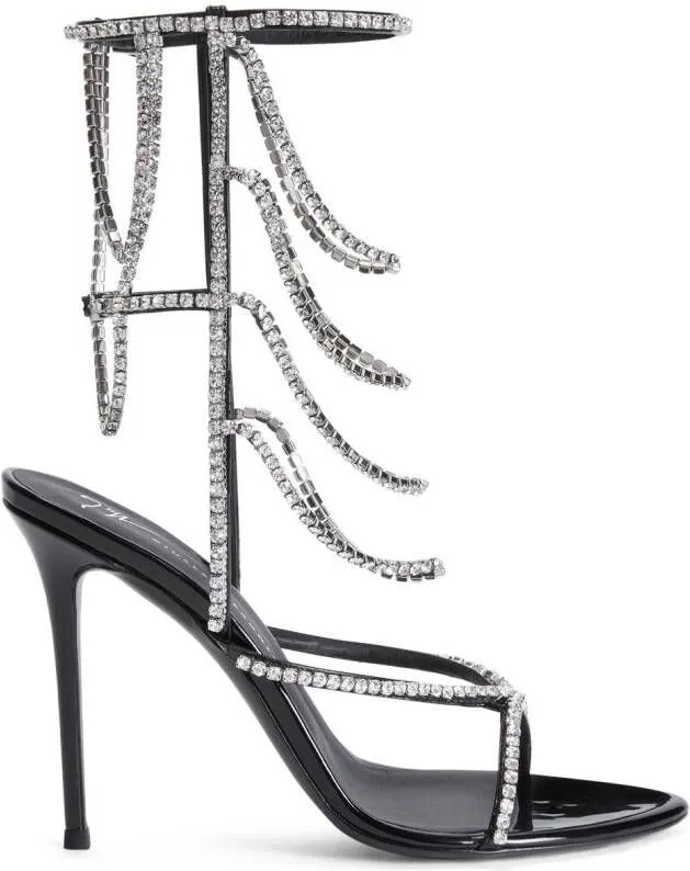 Giuseppe Zanotti Cristelle 105mm Heels in Black