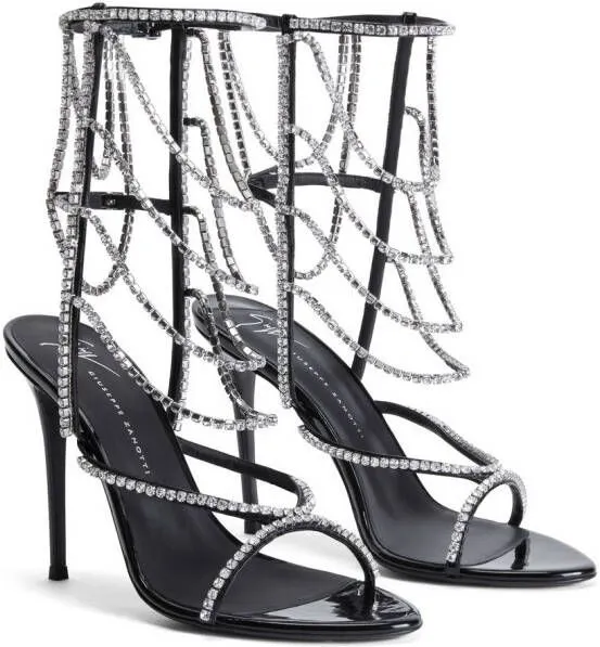 Giuseppe Zanotti Cristelle 105mm Heels in Black