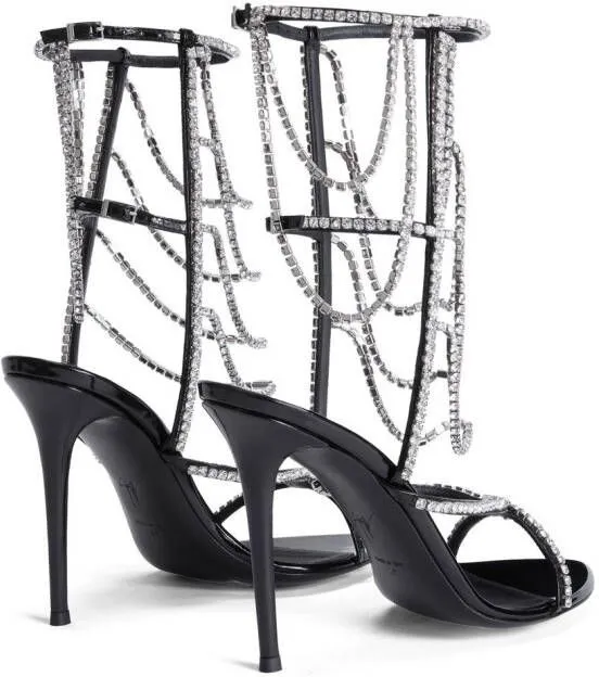 Giuseppe Zanotti Cristelle 105mm Heels in Black