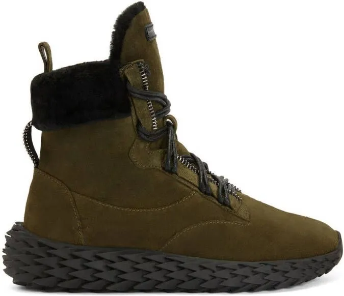 Giuseppe Zanotti Urchin Green High-Top Sneaker Boots