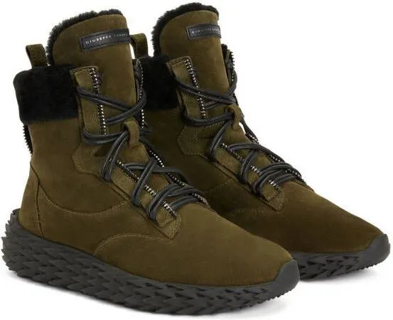 Giuseppe Zanotti Urchin Green High-Top Sneaker Boots