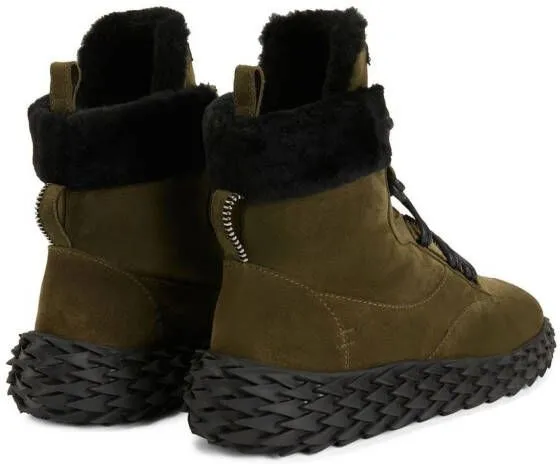 Giuseppe Zanotti Urchin Green High-Top Sneaker Boots