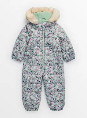 Buy Snowsuit Coats jackets Green Floral Print Quilted 1-2 years | Tu