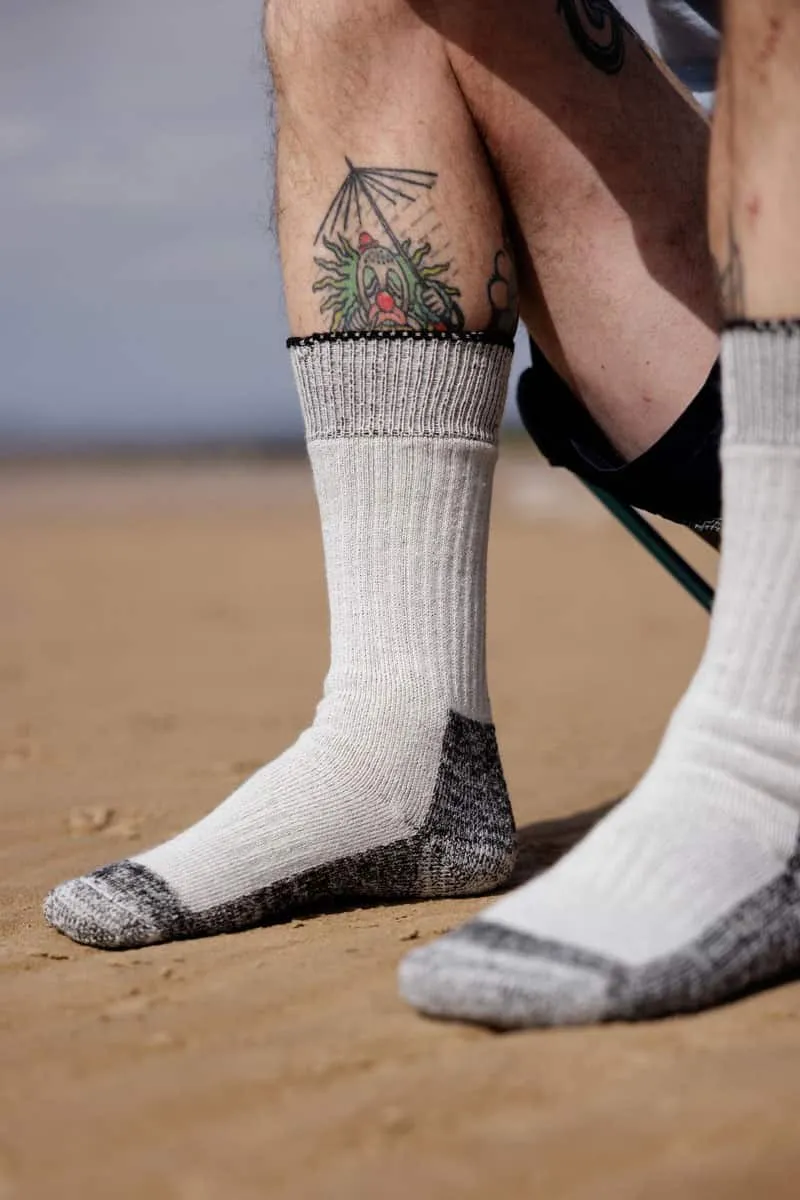 Grey Merino Hiker Socks