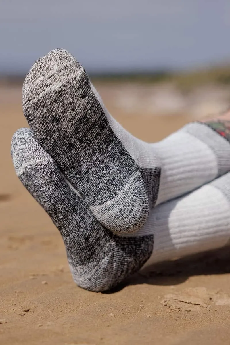 Grey Merino Hiker Socks