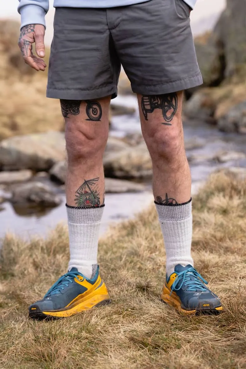 Grey Merino Hiker Socks