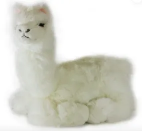 Cuddly White Alpaca Plush Toy