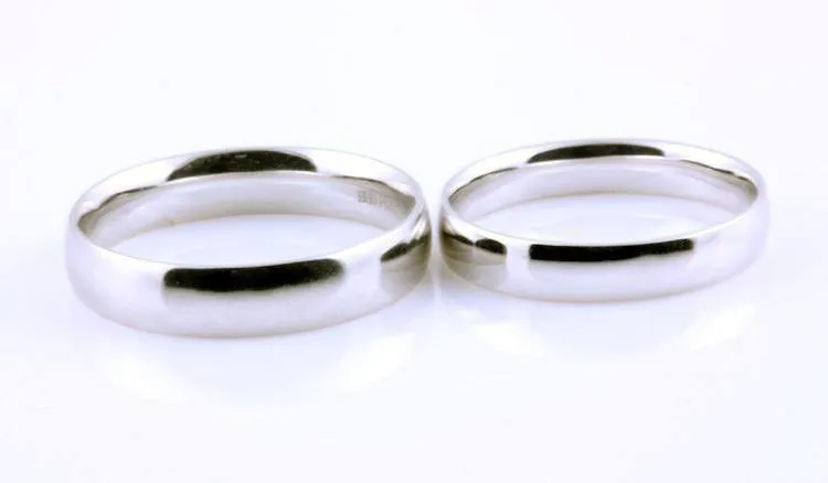 Solid 950 Platinum Band Rings