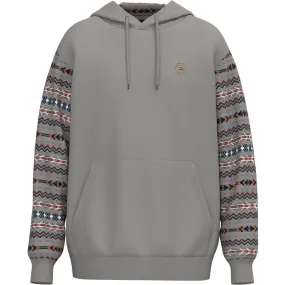 Men's Roughy Summit Hoodie in Grey and Aztec by Hooey