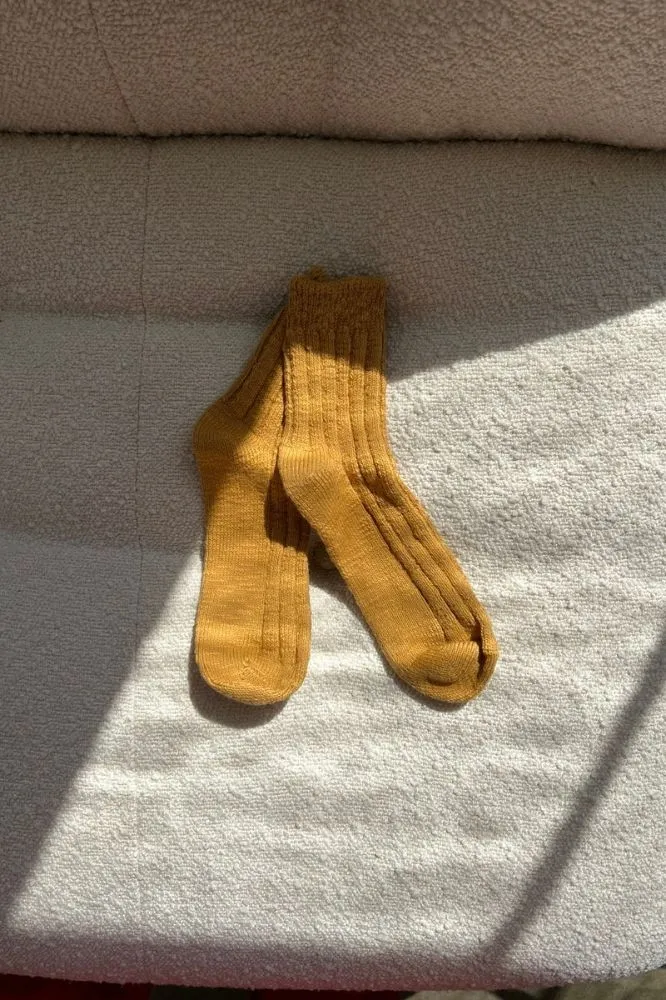 Hut Socks in Ochre One Size by Le Bon Shoppe