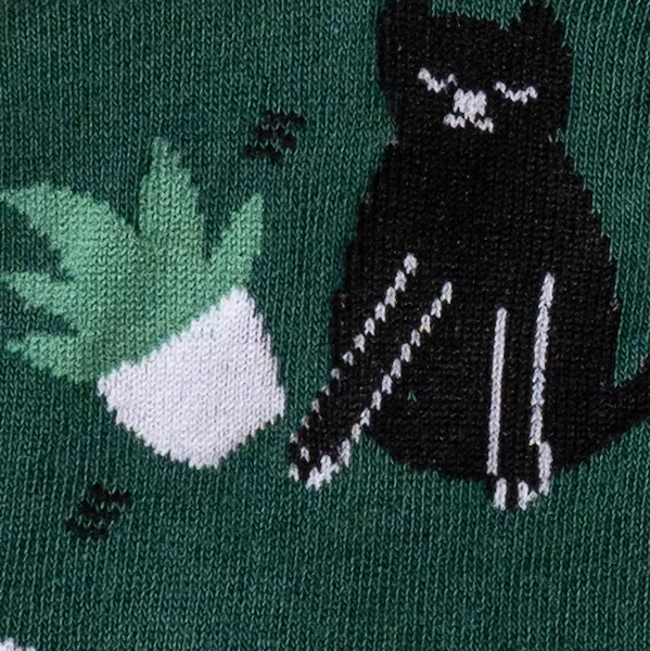 Cats Books Crew Socks