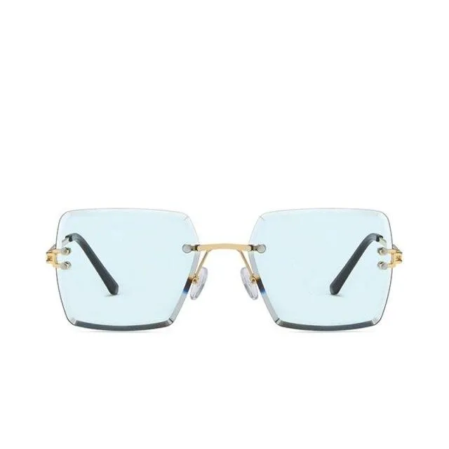 Gradient Tea Shades Square Cat Eye Sunglasses for Women