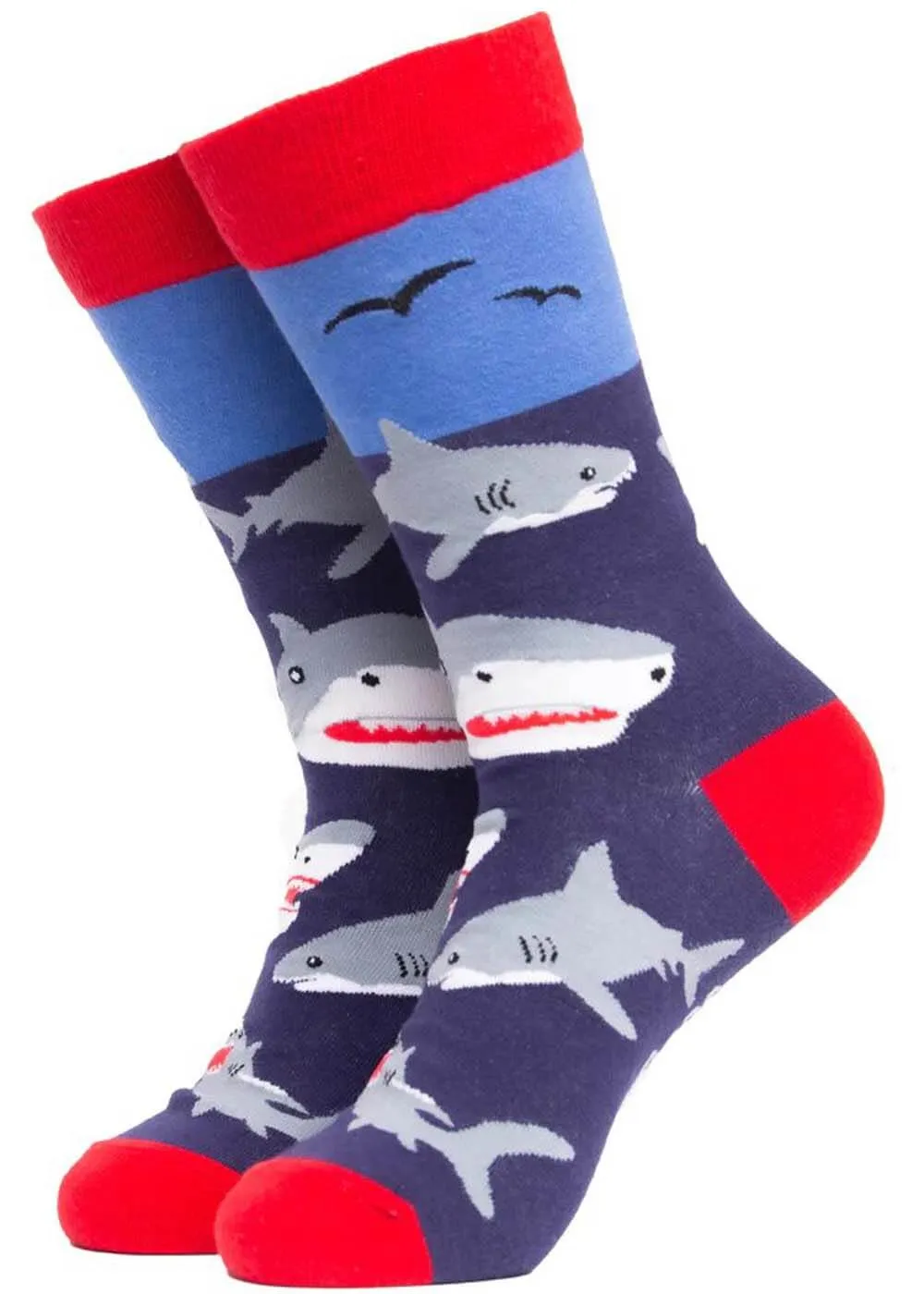 Blue Shark Socks by Soctopus